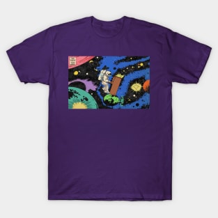 Astronaut playing piano in space T-Shirt